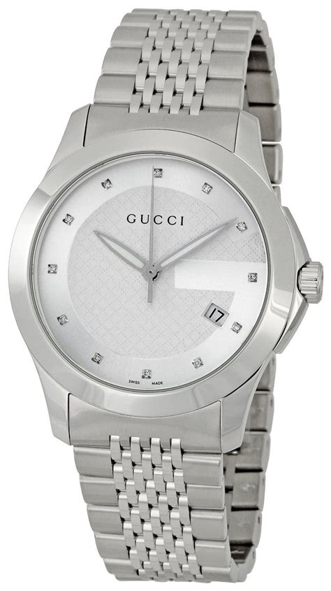 gucci watch mens silver|Gucci women's watches clearance.